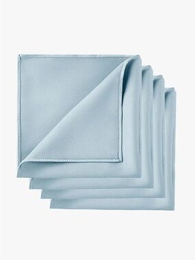 Set of 5 - Azazie sky blue groomsmen pocket squares brand new not work